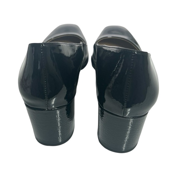 NATURALIZER Patent Leather Square Toe Black Pumps Sz 8 - Picture 4 of 6